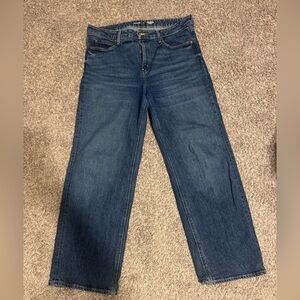 Old Navy Extra High Rise- Sky High Wide Leg Dark Blue Denim Jeans